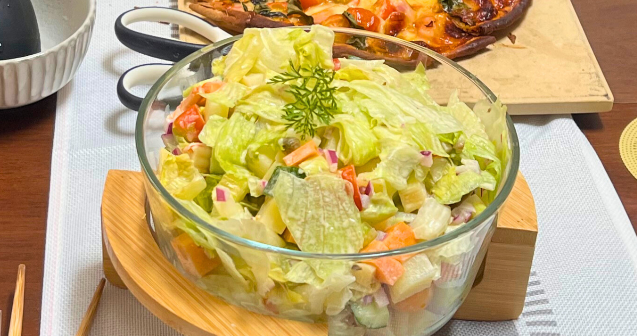 すかなごっそで買った野菜を使ったマヨネーズサラダ